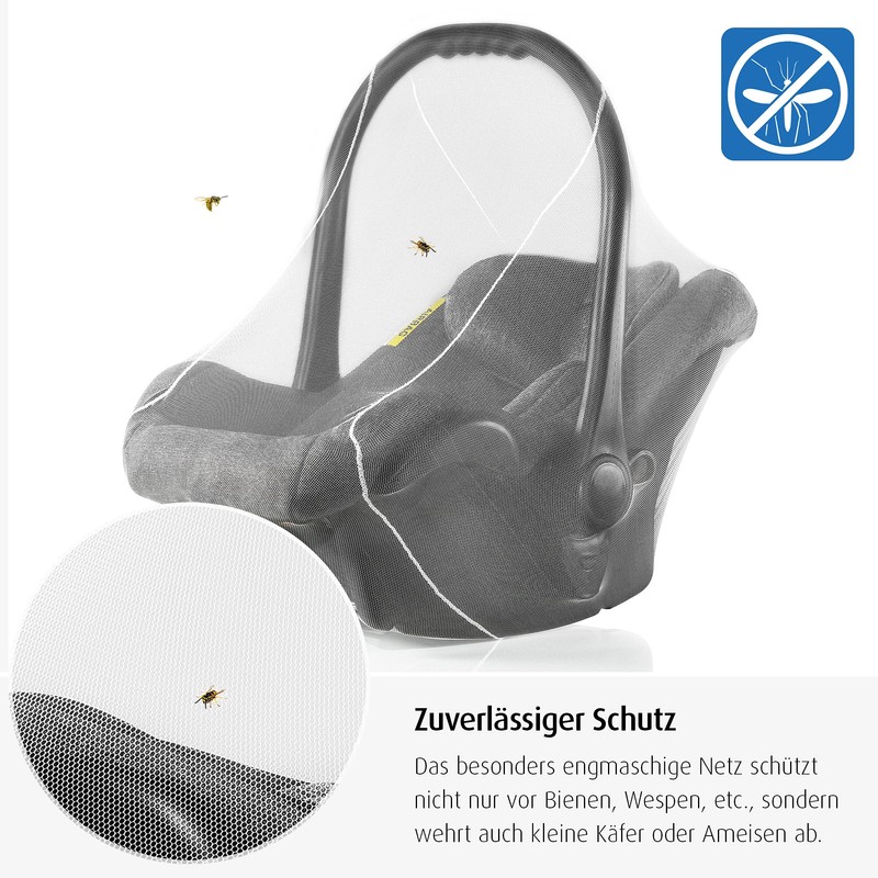 Reer Mosquito Net for Baby Car Seat White