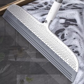 Rubber Squeegee Broom for Floors, 51.77" Long Handle Multi-Surface Magic Multifunction Broom, Pet Hair Remover Scraper for Laminate Carpets, Windows, Mirrors, Rugs, Hardwood, Tile Cleaning