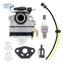GX22 GX31 FG100 Carburetor with Fuel Line Kit for Honda 4 Cycle Leaf Blower Hedge Trimmer Engine, replaces part number 16100-ZM5-803 16100-ZM3-848 16100-ZM5-809 GCA91