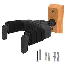 Sondery Guitar Wall Mount Hanger, Auto Lock and Adjustable Hook Holder for Acoustic and Electric Guitar, Ukulele, Bass, Banjo and Mandolin