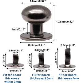 YuGtcen 32pcs Mini Drawer Pulls, 0.37inch Small Knobs for Jewelry Box, Metal Round Mini Knobs Handles for Wood Case Drawer Cabinets Closet Cupboard (Black)