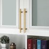 Haliwu 10 Pack Gold Cabinet Handles Brushed Brass Drawer Pulls