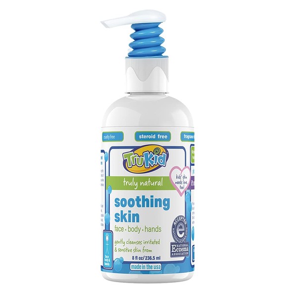 TruKid Soothing Face and Body Wash – Unscented Cleansing and Moisturizing Wash for Babies and Kids – Pediatrician, Dermatologist, and Allergy Tested – 8 Ounces