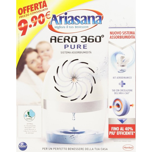 Aria Sana – Aerodynamic Aero 360 ° Pure Moisturising System Kit + Tab 360 ° with Air Circulation QTY: 1