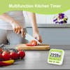 Fyueenix Multifunctional Kitchen Timer with Silent/Alert Mode, 24-Hour Clock, Memory