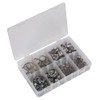 Sealey Ab043Se O-Clip Single Ear Assortment 160Pc Stainless Steel