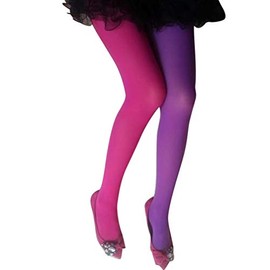 Rose Red Purple Women's Two-Toned Tights Size Medium 1 Costume Legging Tights Size Two Colors Party Legging Stockings