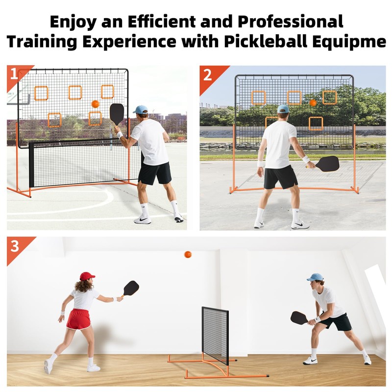 FAHKNS Pickleball Rebounder Training Equipment, Pickleball Rebound Net, for Single