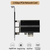 PCIe Network Card 2.5Gbps Dual Port Gold Plated Pin Aluminium