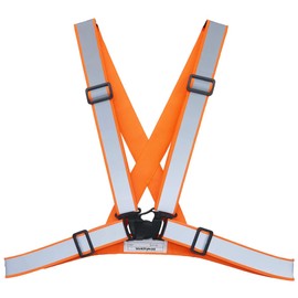 Ace WS9020 Safety Vest, Reflective Vest, Taski Shape, Orange, Wide Reflective Material, One Size Fits All