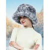Rulala Fancy Women's Winter Faux Fur Bucket Hat Fluffy Warm