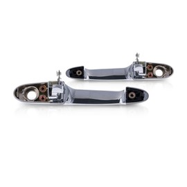 For Saturn Sky 2007 2008 2009 2010 Exterior Door Handle Driver and Passenger Side | Pair | Front | Outer | Chrome | Replacement For GM1310165, GM1311165 | 15773794, 15773793