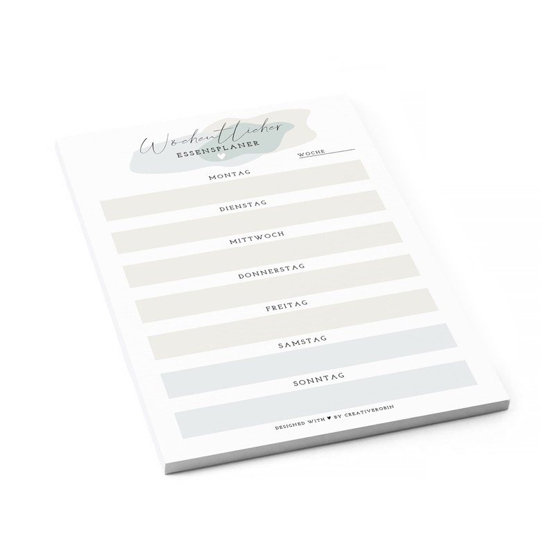 A5 Meal Planner and Shopping List I Menu Planner Notepad