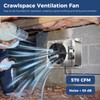 ALORAIR 570 CFM Crawl Space Ventilator Fan, IP55 Rated Basement