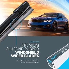 ABT 22 & 21 inch (Pack of 2) Premium Silicone Japanese Fukoku Rubber Windshield Frameless Wiper Blades All-weather Performance Whisper Quiet OEM Quality J/U Hook - FD2221