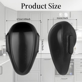 Oven Lock for Baby Proofing Black Child Safety Lock for Oven Doors Childproof Oven Door Lock Oven Front Lock Double Button Baby Safety Oven Lock for Toddlers Kitchen Drawer Stove Door Heat-Resistant