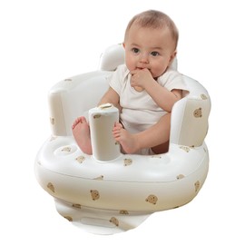 Inflatable Seat Baby 3 to 36 Months, Baby Sofa Seat, Baby Floor Seats, Learning Chair, Bath Seat, Baby Chair, Inflated Dining Chair, Portable, Anti-Falling, Foldable, Toy Seat (Small Bear)