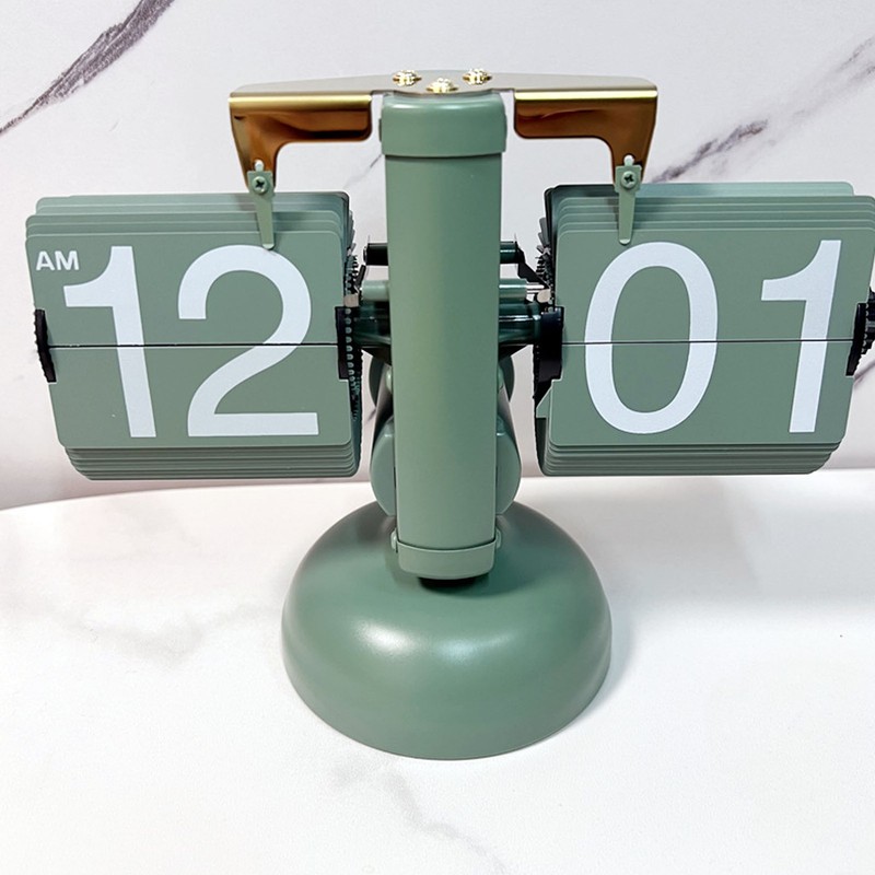 Retro Flip Down Clock with Reminder Timer Stable Accuracy Creative