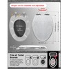 Toilet Seat Resin Elongated Silver Glitter Slow Quiet-Close Heavy Duty