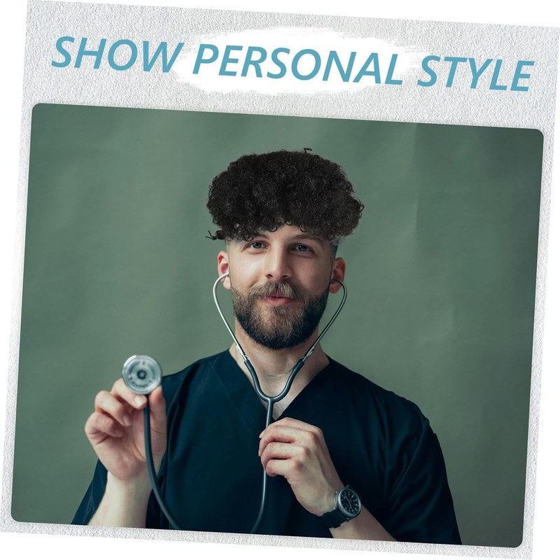 Tupé De Encaje Africano Postizo De Cabello Humano Pieza Frontal