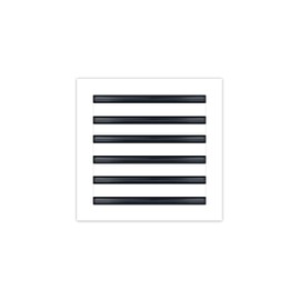 BUILDMART - 12x12 Modern AC Vent Cover - Decorative White Aluminum Air Vent - Standard Linear Slot Diffuser - Heating and Cooling Register Grille for Ceiling, Walls & Floors - Texas Buildmart