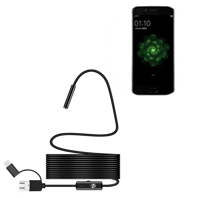 USB Industrial Endoscope Snake 5m Cable High Definition Metal Inspection