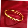 BESPORTBLE 2 Pcs Titanium Bracelet Gold Color Adjustable Wrist Bangle