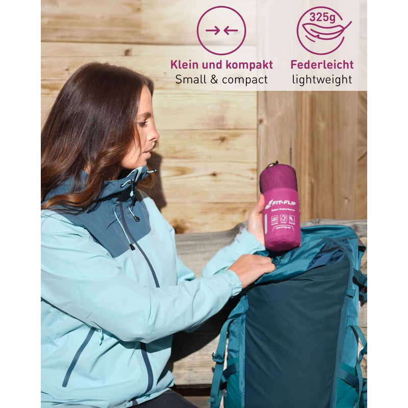 Fit-Flip Cotton Sleeping Bag – Ultralight Sleeping Bag Inner 325