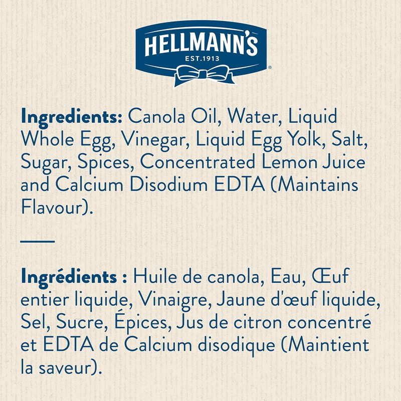 Hellmanns Light 1/2 Fat Mayonnaise 1.42 Liters/1.5 Quarts (Canadian)