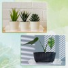 SiliFine 20 Pcs Clear Plastic Plant Saucer Rectangular Plant Drip