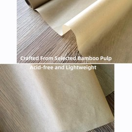 MLNSUNNY 13.8" x 787" Antiqued Tea Bag Paper Roll - Wet Strength Tissue for DIY Art, Tracing, Collage, Book Binding Repair | Handmade Lanterns & Cyanotype | Vintage Craft Decorative Paper