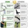Fologtoo Stainless Steel Stand Up Weed Puller Tool with Long