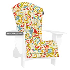 Outdoor All-Weather Patio Chair seat  Cushion  , Quick Drying Fabric - Adirondack Chair  Cushion  for Your Chair-Chair not Included (Paisley)