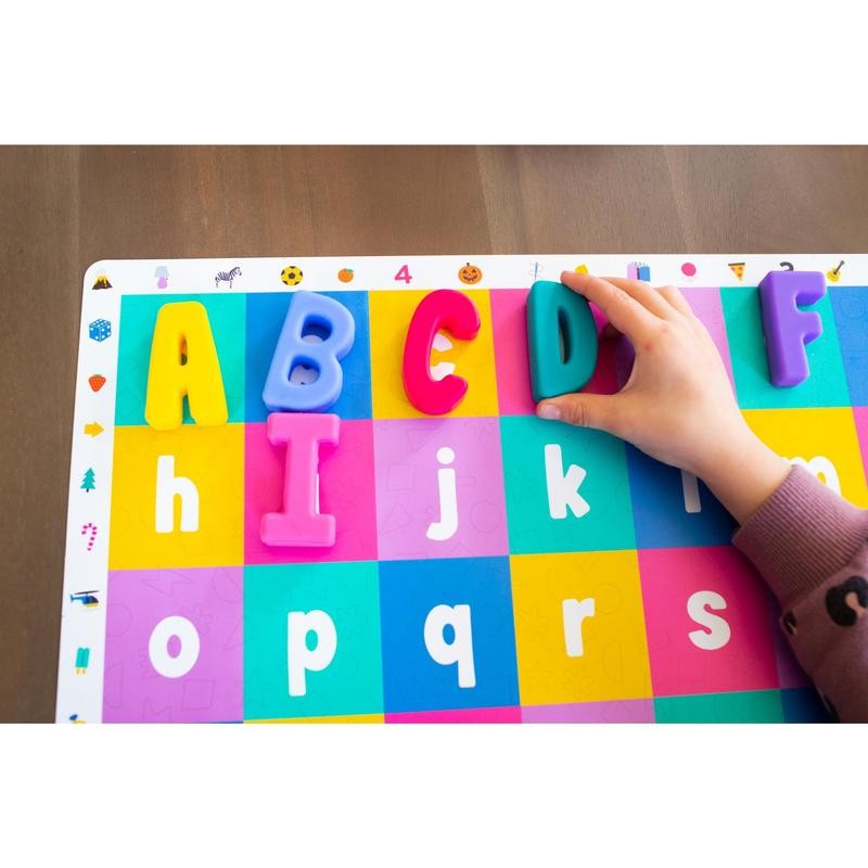 DOMINO &AMP; JULIETTE Uppercase & Lowercase Alphabet Double-Sided Placemat For