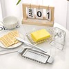 ‌Clear Glass Butter Dish with Lid - 6.7in Glsss Container