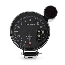 Riloer Car Face Pointer Tacho Tachometer, 0-11,000 RPM Digital Speedometer Tachometer Gauge Kit, Tachometer RPM Gauge with 5 Inch LED Display for 12V Gasoline Vehicles with 4 6 8 Cylinder Engines