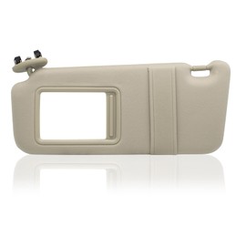 Driver Left Side Sun Visor Without Light Compatible with Toyota Camry 2007 2008 2009 2010 2011 Replacement Number 74320-06780-E0 Colour Beige