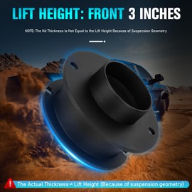 3 inch Front Leveling Lift Kit for 2013-2020 ram 2500 3500 4WD, 3" Raise Heavy Duty Spring Strut Spacers With Shock Relocation Brackets