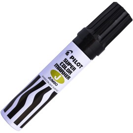 Pilot 43100 SC-6600 Super Color Marker Jumbo, Black Permanent Ink