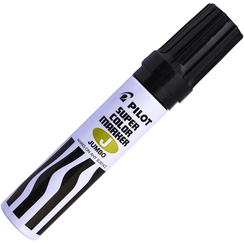 Pilot 43100 SC-6600 Super Color Marker Jumbo, Black Permanent Ink