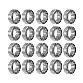 uxcell MR148-2RS Deep Groove Ball Bearings 8mm Inner Dia 14mm OD 4mm Bore Double Sealed Chrome Steel Z2 20pcs