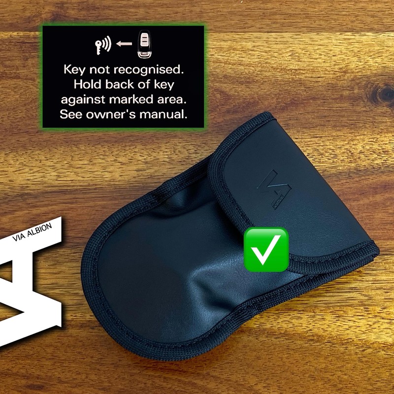 VIA ALBION® Anti-Theft Faraday Box & Pouch for Car Keys