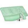 SABLUTE Wireless Keyboard and Mouse Combo, Ergonomic Wave with Wrist