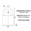Master Lock Padlock, Solid Brass Lock, 3/4 in. Wide, 120T