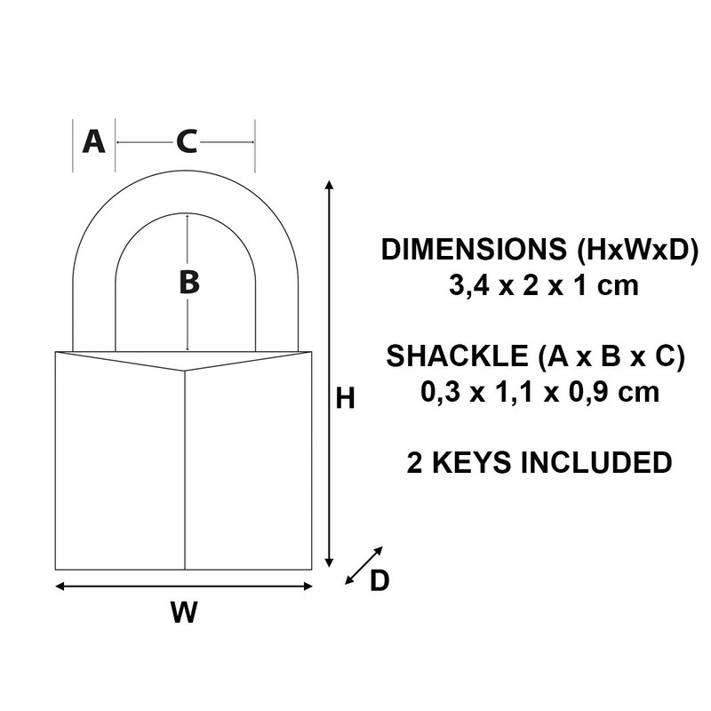 Master Lock Padlock, Solid Brass Lock, 3/4 in. Wide, 120T