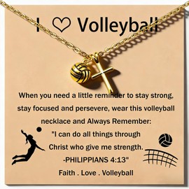 igvean Volleyball Gifts Volleyball Necklaces for Her Religious Gift