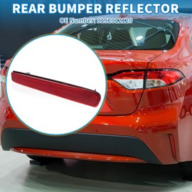 A ABSOPRO Rear Left Side Bumper Reflector No.8192012120 Bumper Reflector Side Marker for Toyota Corolla 2020-2023 ABS Red