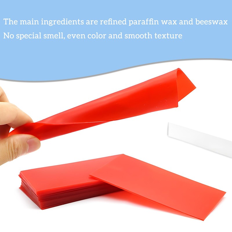 HARMONYDENT Dental Base Plate Wax 20pcs Red Denture Base Plate