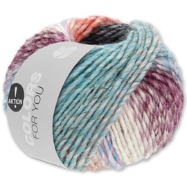 Frida's Wollhaus Lana Grossa 50 g Colors for You Wick Yarn Colour Gradient Wool Knitting 12 Colours (145)