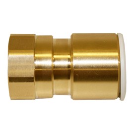 JG Speedfit Brass Coupler 22mm X 3/4" Female Coupler for Metric Pipe, Push-Fit Connection